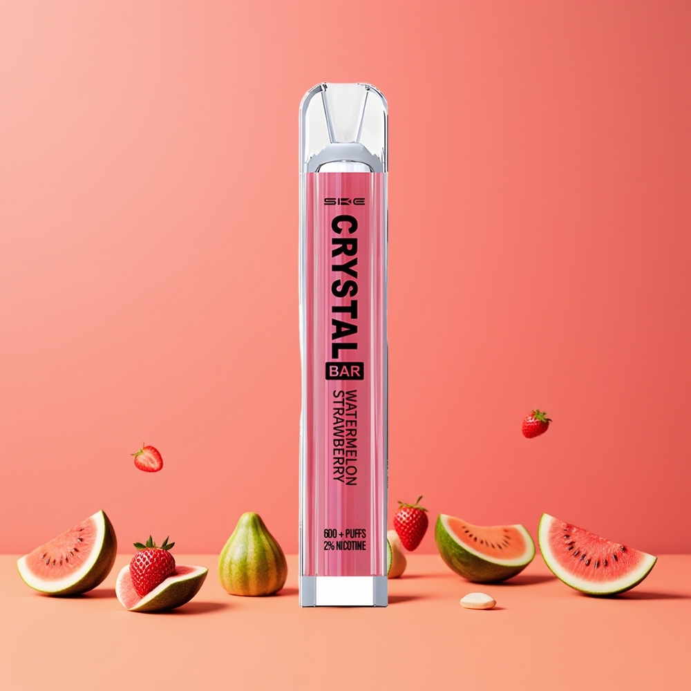 Pastèque Fraise SKE Crystal Bar 600 Puffs Belgique Grossiste 2 500mAh