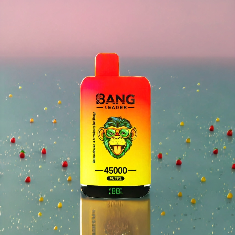 Pastèque Glace-Fraise Mangue Bang Leader 45000 Puffs Belgique Grossiste 0 Nicotine Écran Intelligent