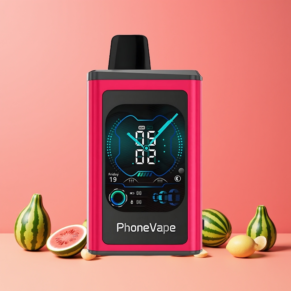 Pastèque Glaciale JNR PhoneVape 30000 bouffées Belgique Grossiste Turbo Mode Écran Complet