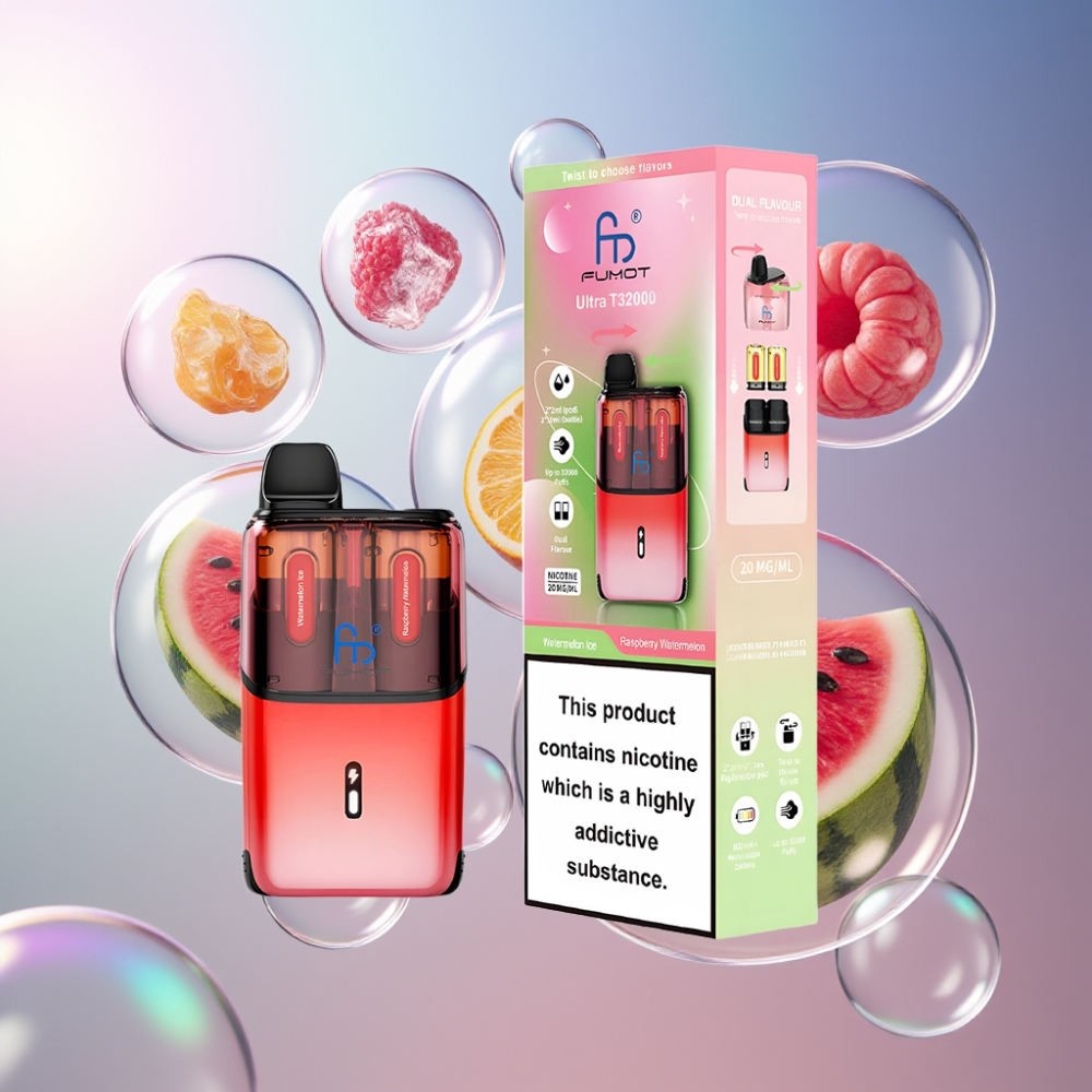 Pastèque Glacée  Framboise Pastèque Fumot Ultra T32000 32000 Puffs 24ml Belgique Grossiste