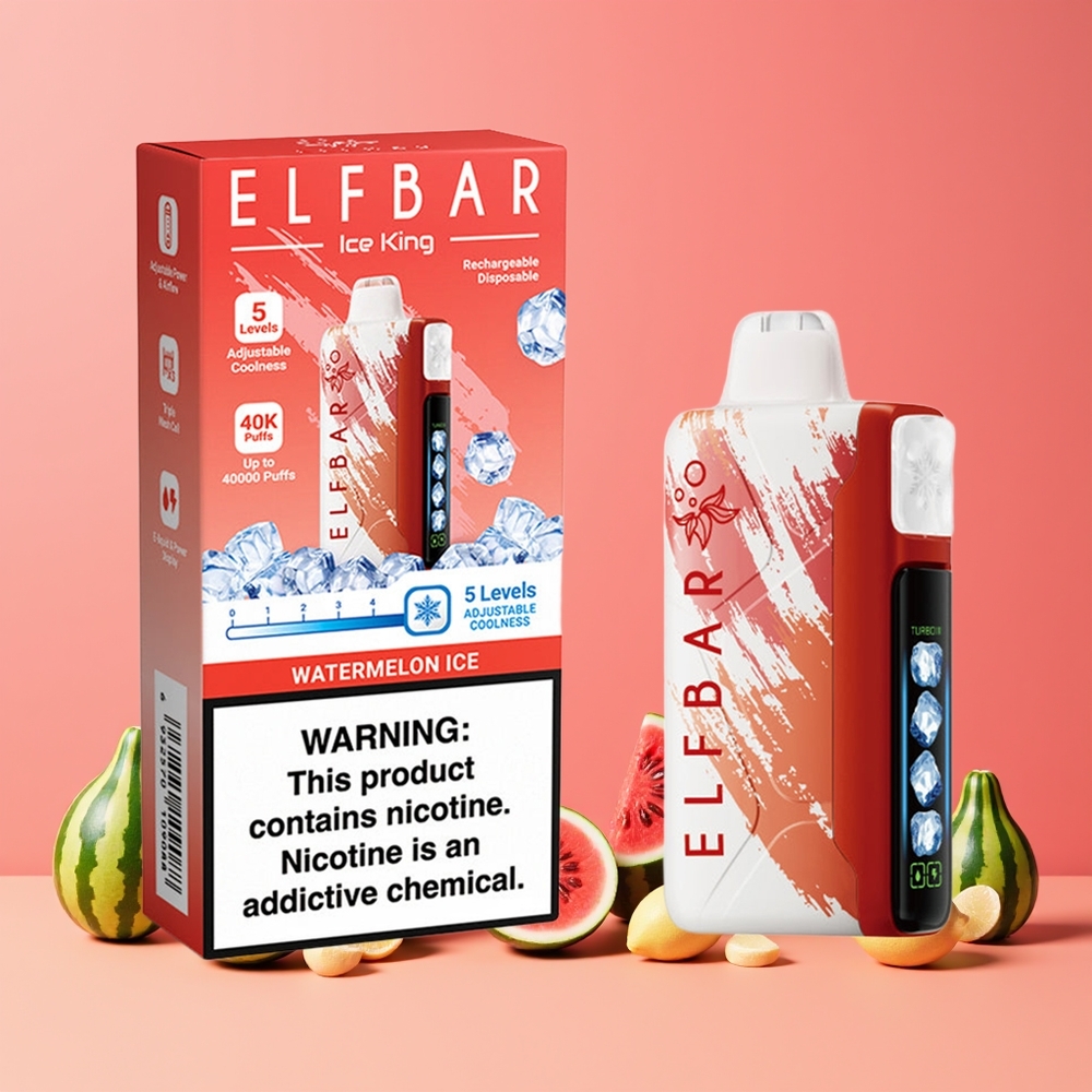 Pastèque Glacée ELF BAR Ice King 40000 Puffs Belgique Grossiste 20ml 5 Nicotine