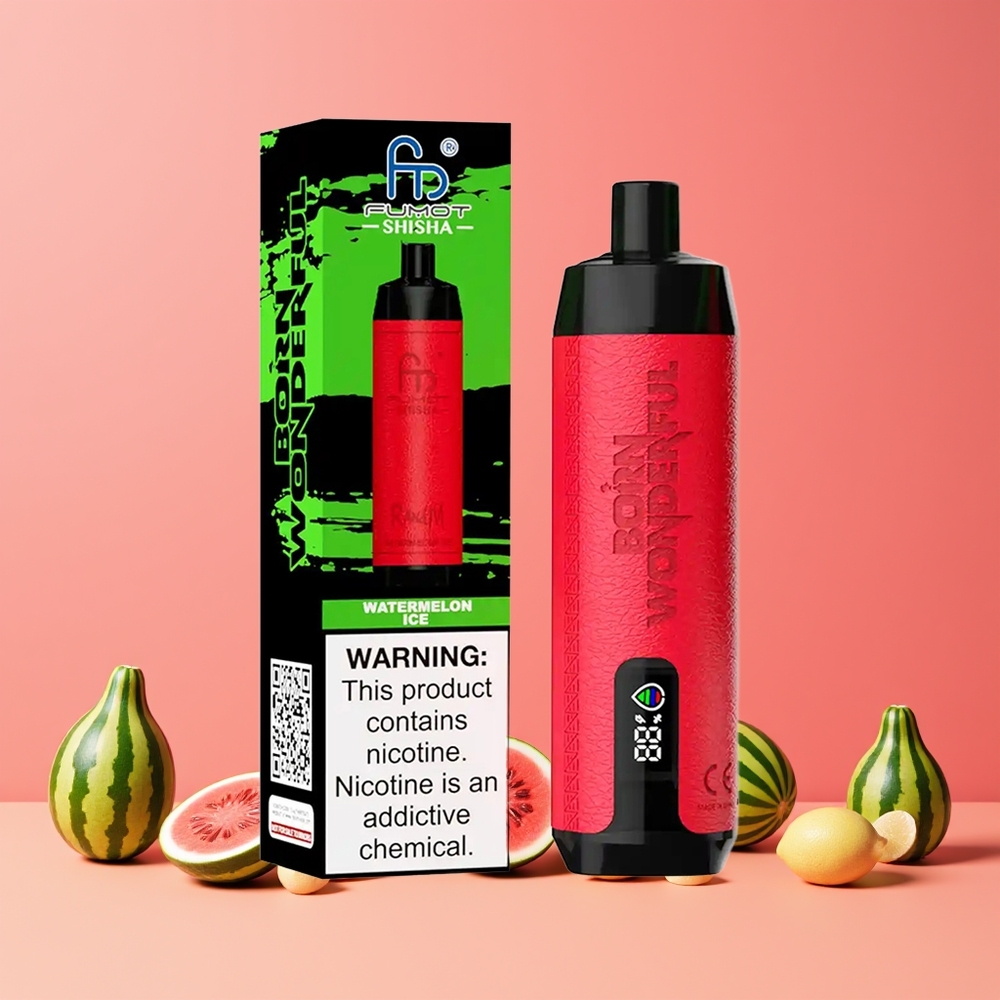 Pastèque Glacée RandM Fumot Shisha 10000 Puffs Belgique Grossiste 18ml 06ohm