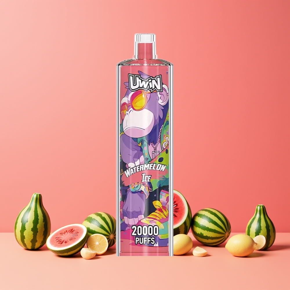Pastèque Glacée Uwin Shisha Hookah Crystal 20000 Puffs 22ml Belgique Grossiste Mesh Coil