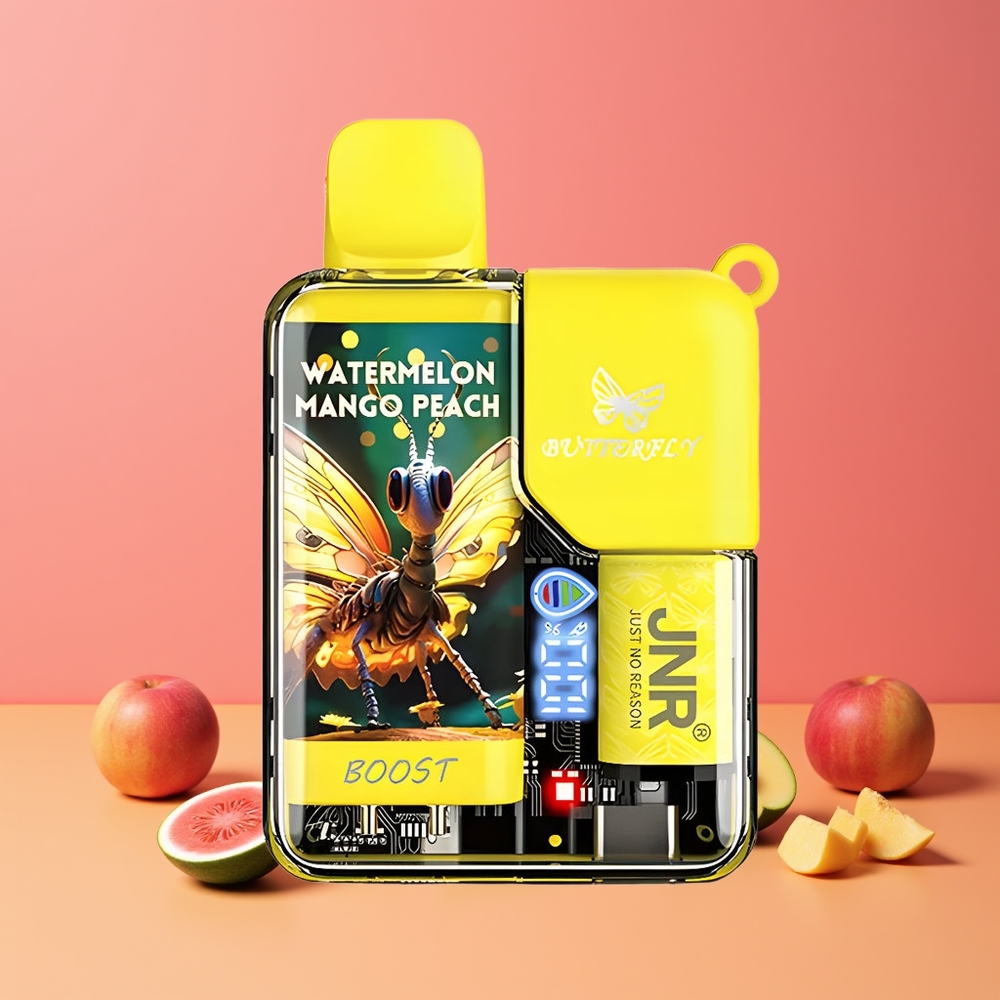 Pastèque Mangue Pêche JNR Butterfly 8500 Puffs 15ml Belgique Grossiste 10ohm Mesh