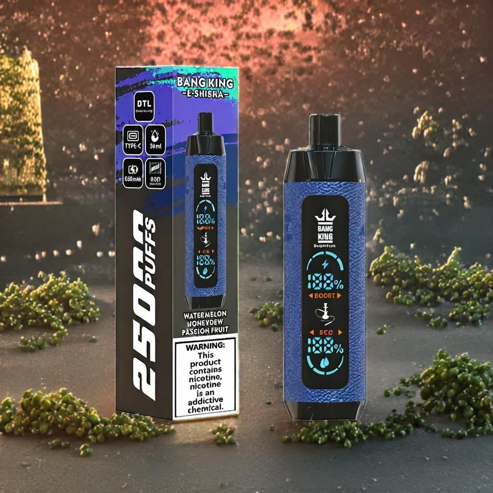 Pastèque Melon Fruit de la Passion Bang King Shisha 25000 Puffs 30ml Belgique Grossiste