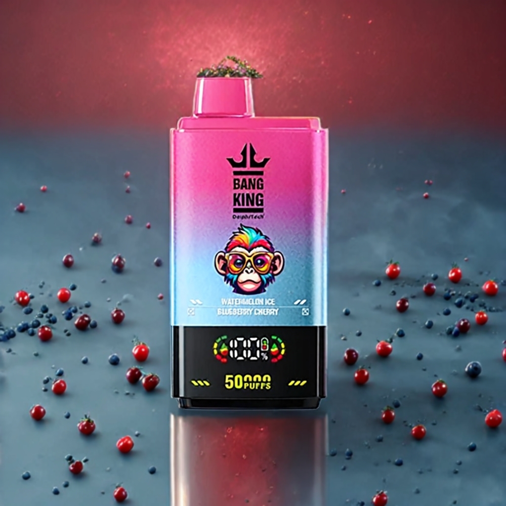 Pastèque Myrtille Cerise Bang King 50000 Puffs Belgique Grossiste 50ml Type-C Charging