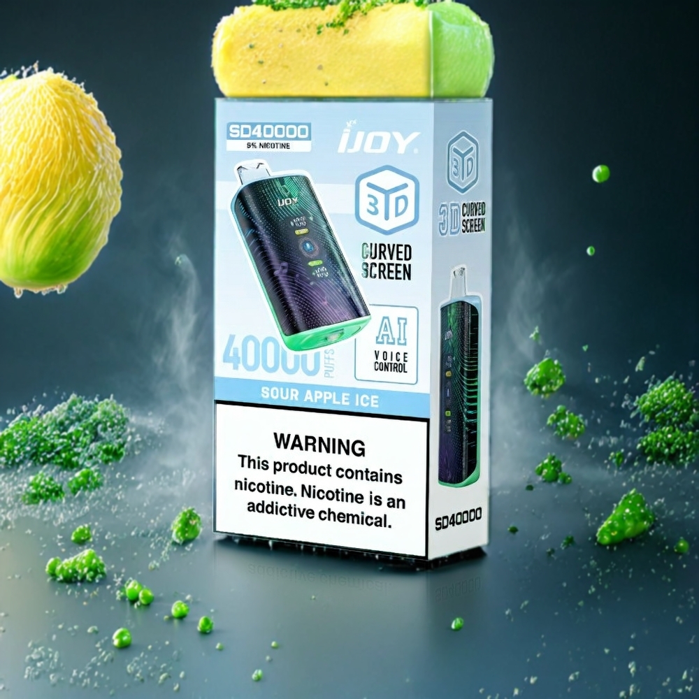 Pomme Acidulée Glacée IJOY SD 40000 Puffs 20ML Belgique Grossiste 5 Nicotine