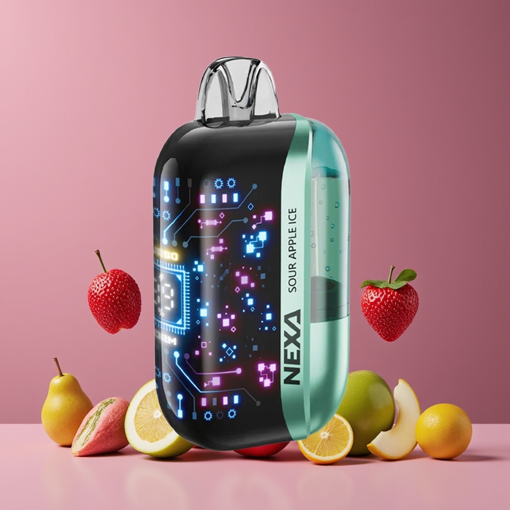 Pomme Acidulée Glacée NEXA Ultra 50000 Puffs Belgique Grossiste 20ml 5 Nicotine