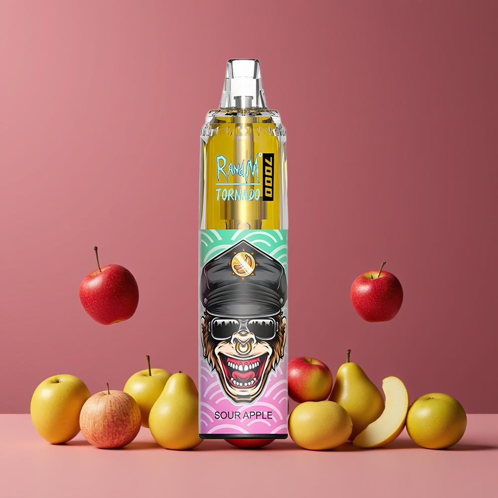 Pomme Acidulée RandM Fumot Tornado 7000 Puffs 14ML Belgique Grossiste Mesh Coil