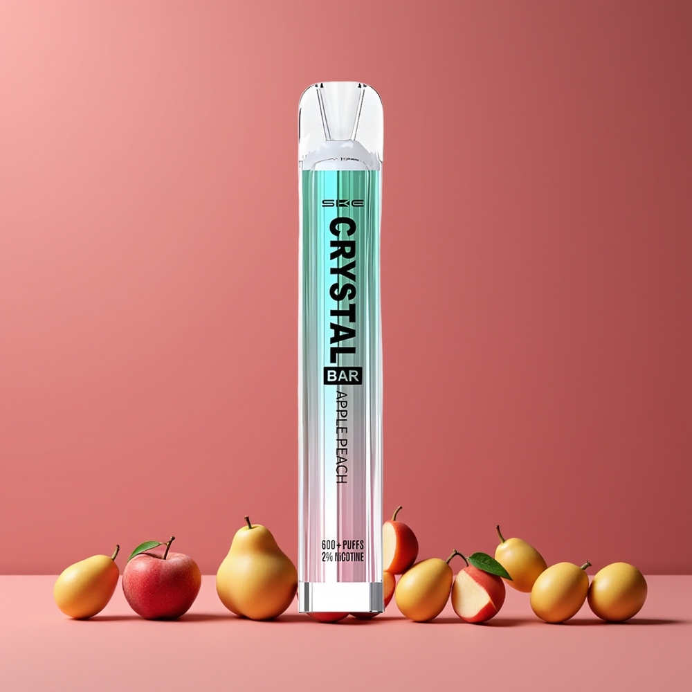 Pomme Pêche SKE Crystal Bar 600 Puffs Belgique Grossiste 2 500mAh