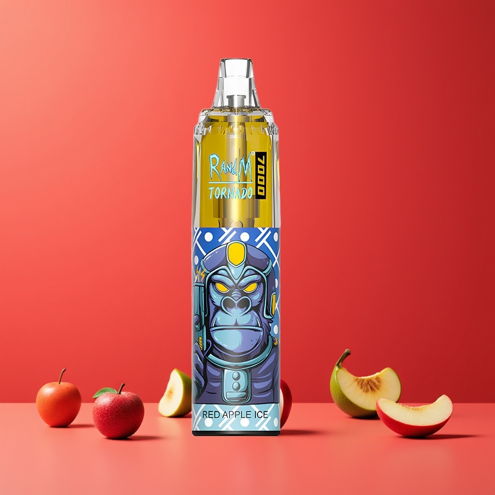 Pomme Rouge Glace RandM Fumot Tornado 7000 Puffs 14ML Belgique Grossiste Mesh Coil