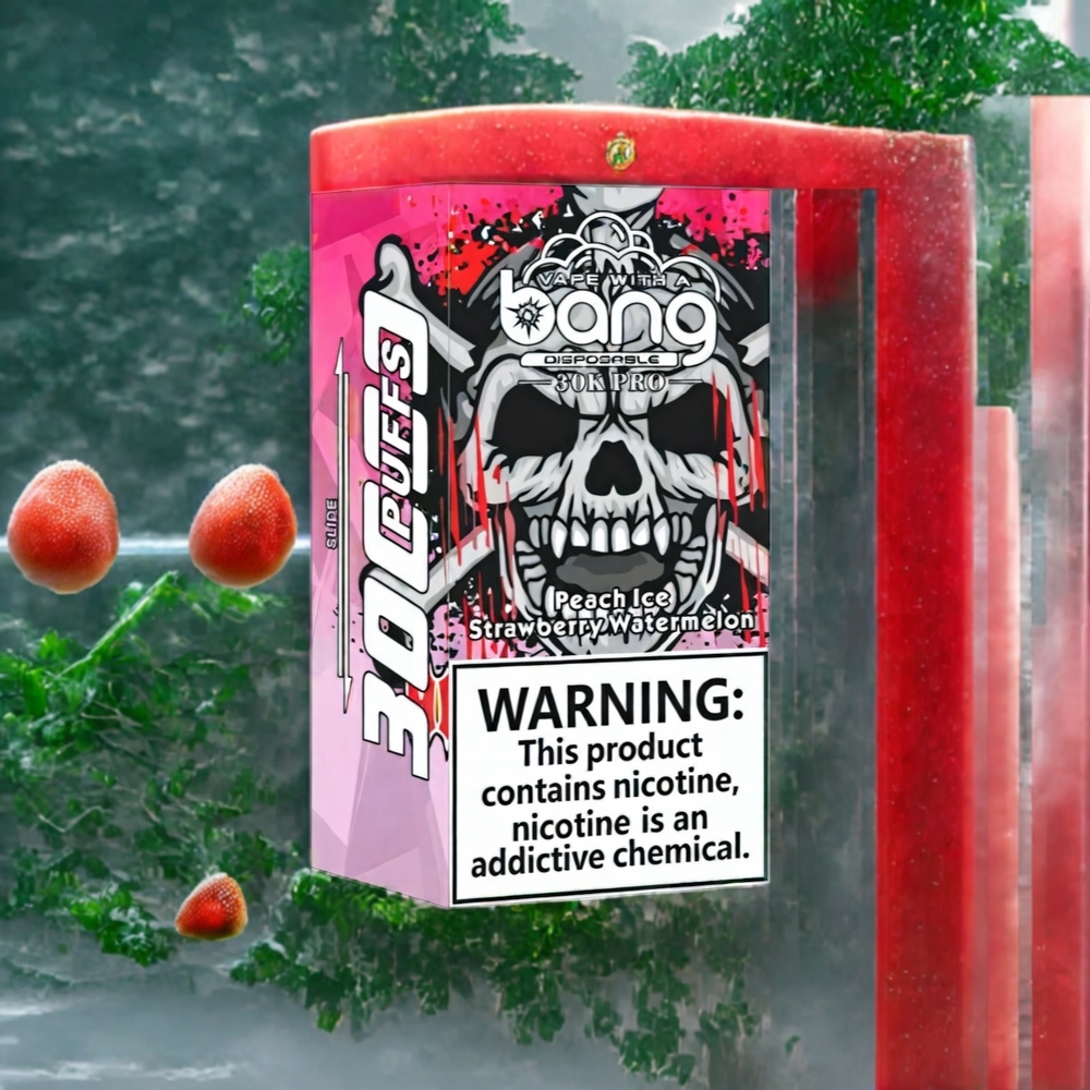 Pêche Glacée  Pastèque Fraise Bang 30K Pro 30000 Puffs 36ml Belgique Grossiste Dual-Saveur