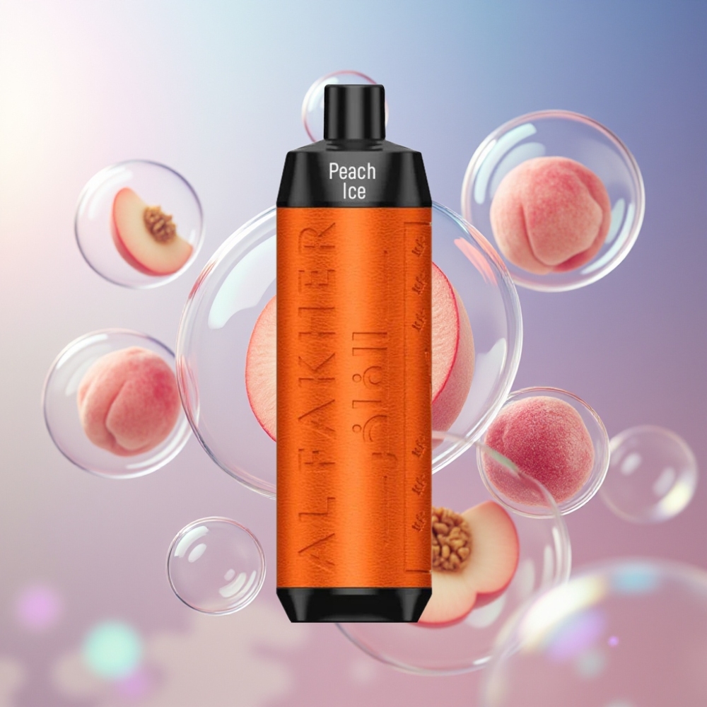 Pêche Glacée Al Fakher Crown Bar 8000 Puffs 18ml Belgique Grossiste USB Type-C