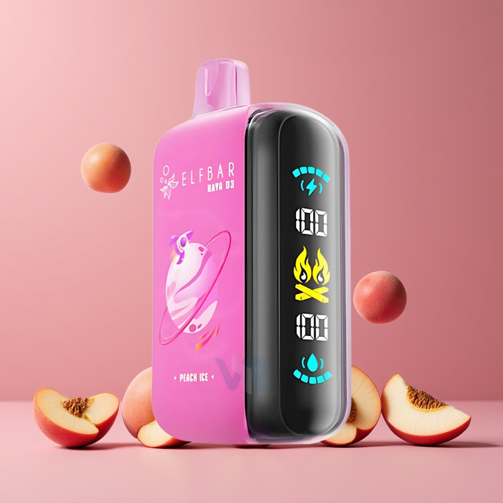 Pêche Glacée ELF BAR RAYA D3 25000 Puffs Belgique Grossiste 23ml 850mAh