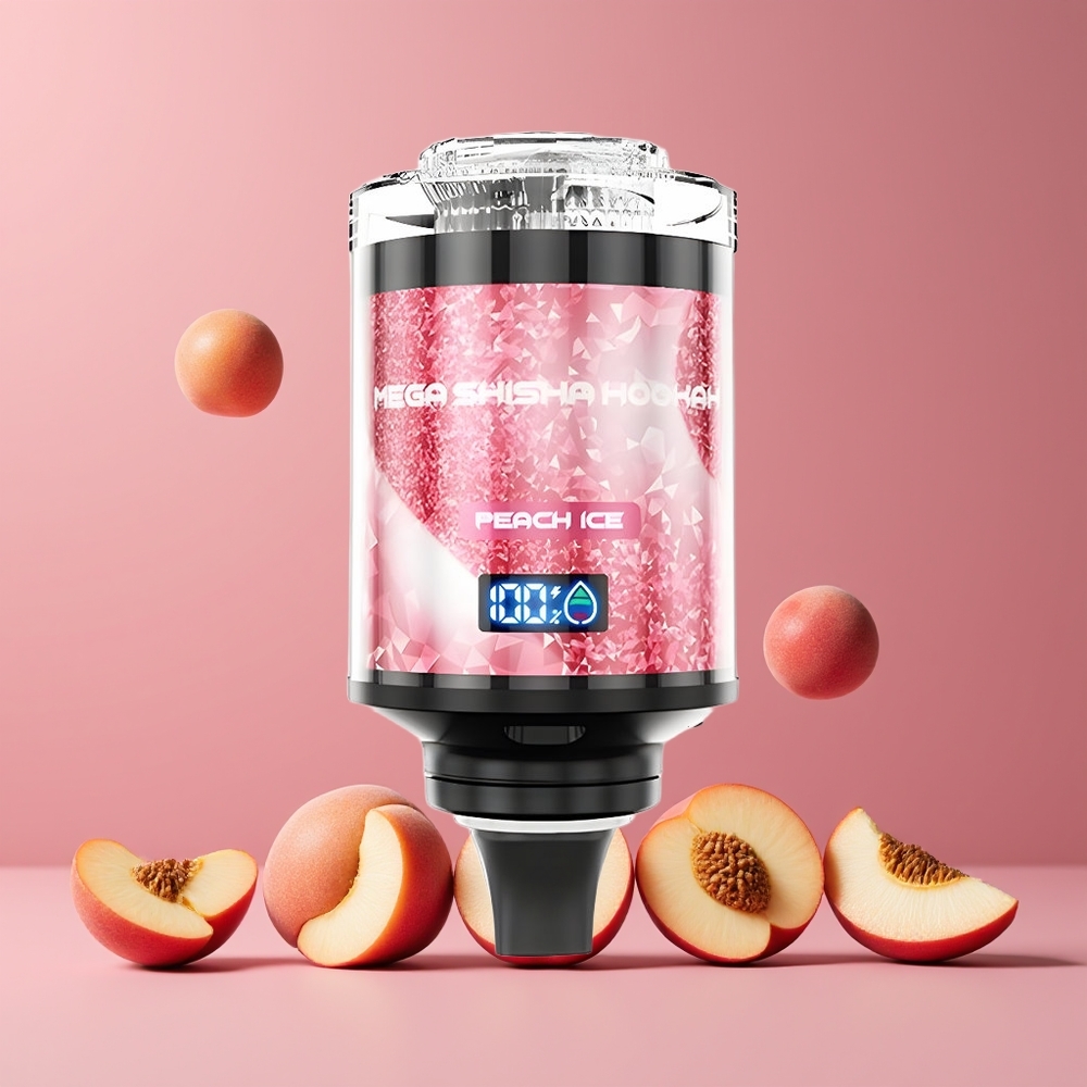 Pêche Glacée JNR Mega Shisha Hookah 100K 100000 bouffées Belgique Grossiste 2200mAh Écran Intelligent