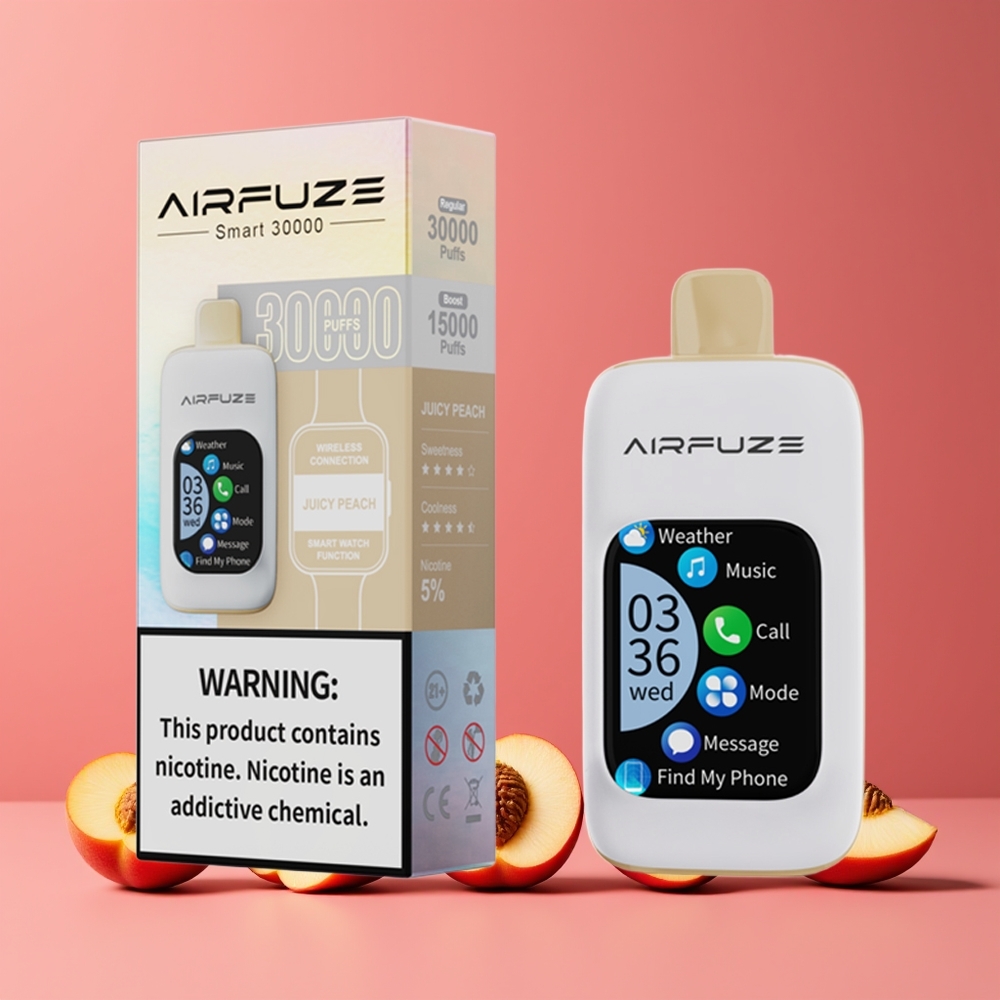 Pêche Juteuse AirFuze Smart 30000 Puffs Belgique Grossiste 900mAh Type-C