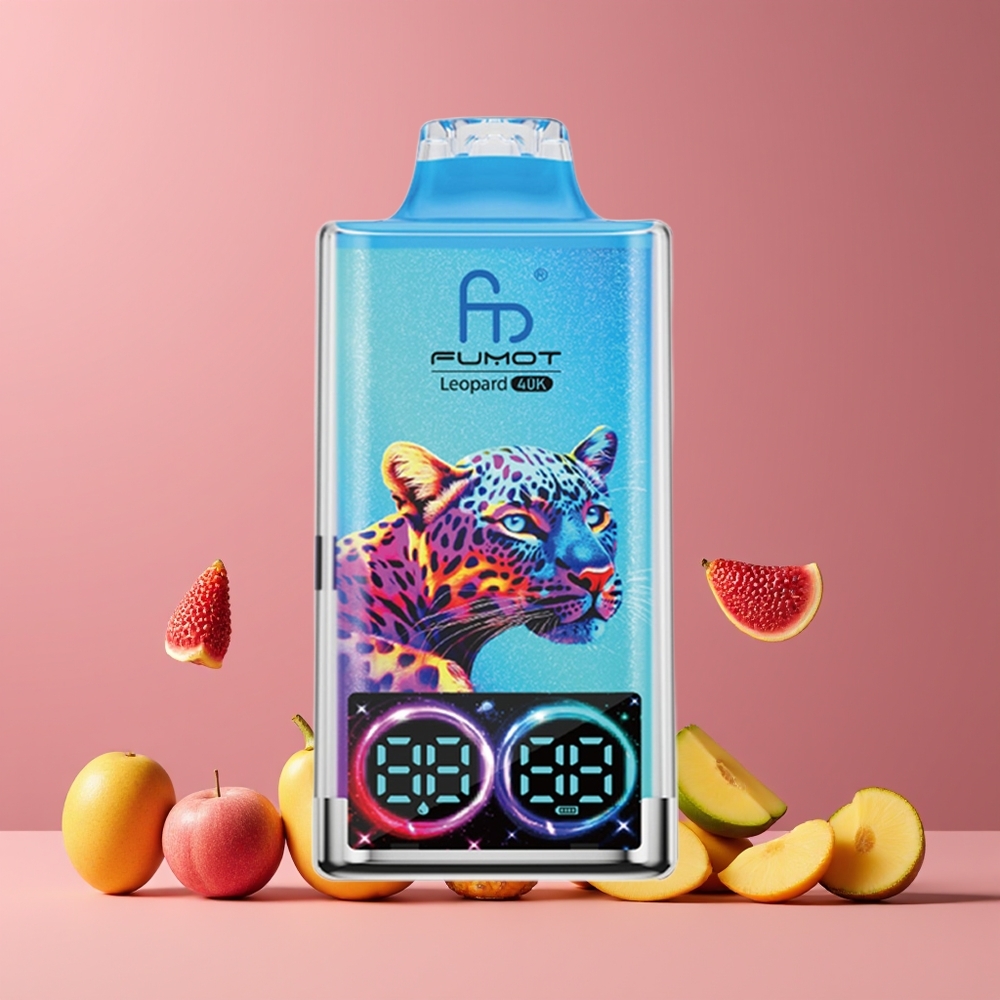 Pêche Mangue Ananas Fumot Leopard 40K Puffs 700mAh Dual Mesh Belgique Grossiste