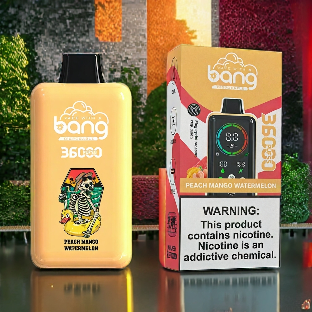 Pêche Mangue Pastèque Bang 36000 Power 36000 Puffs Belgique Grossiste 36ml 850mAh