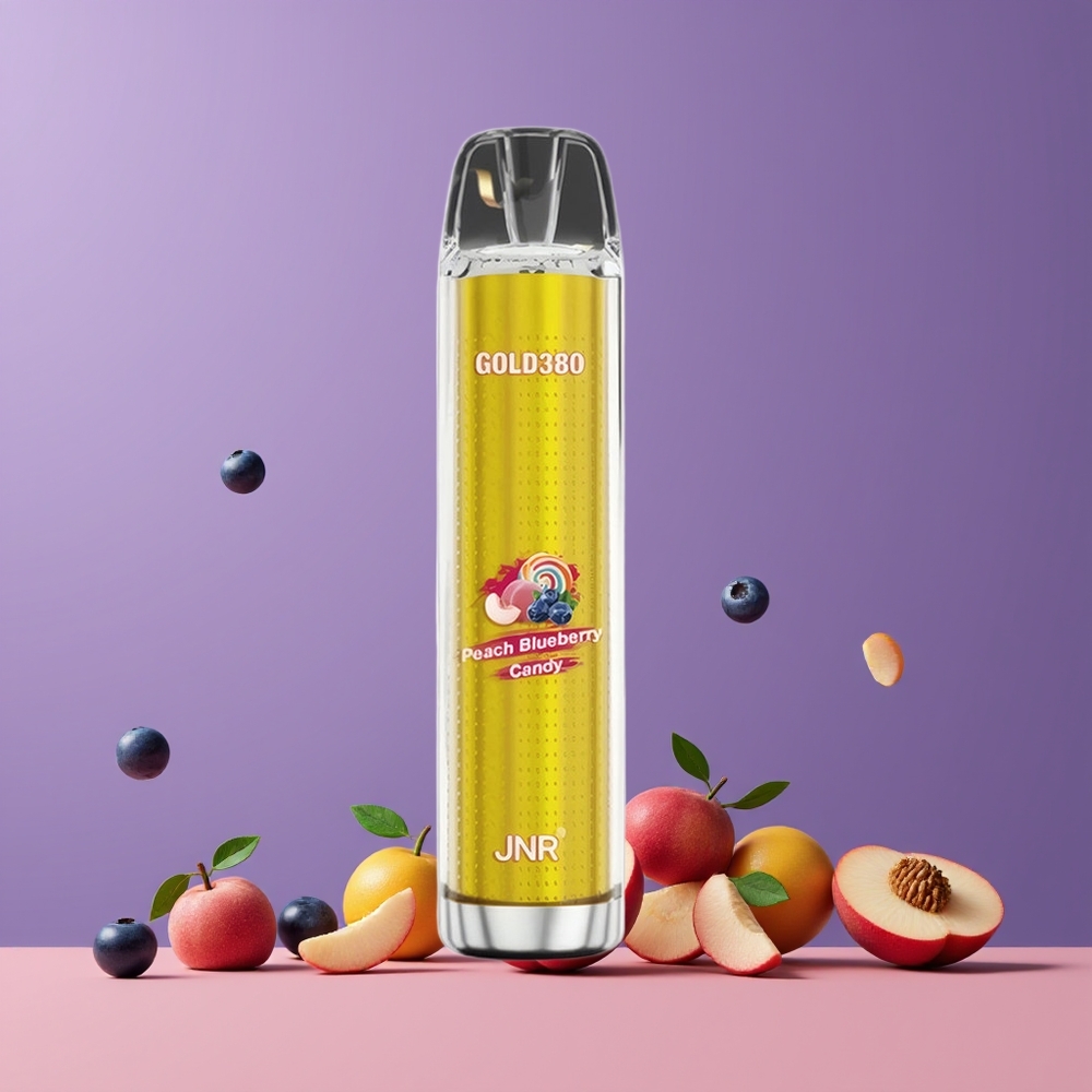 Pêche Myrtille JNR Glod380 6000 Puffs 1500mAh Belgique Grossiste Disposable Vape