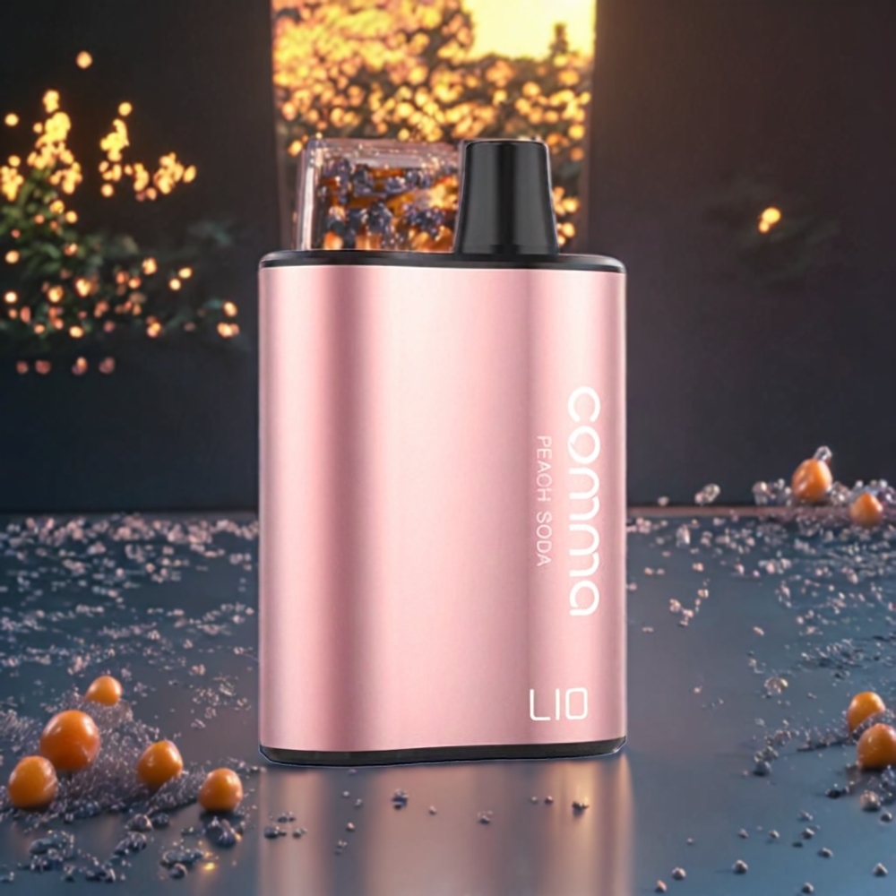 Pêche Soda LIO COMMA 5000 Puffs Belgique Grossiste 15ml 50mg
