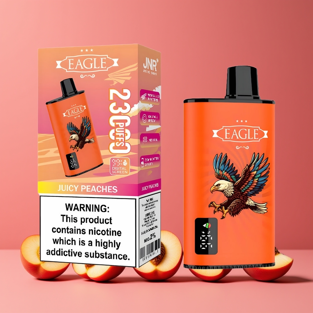 Pêches Juteuses JNR Eagle Smart 23000 Puffs Belgique Grossiste 25ml 2