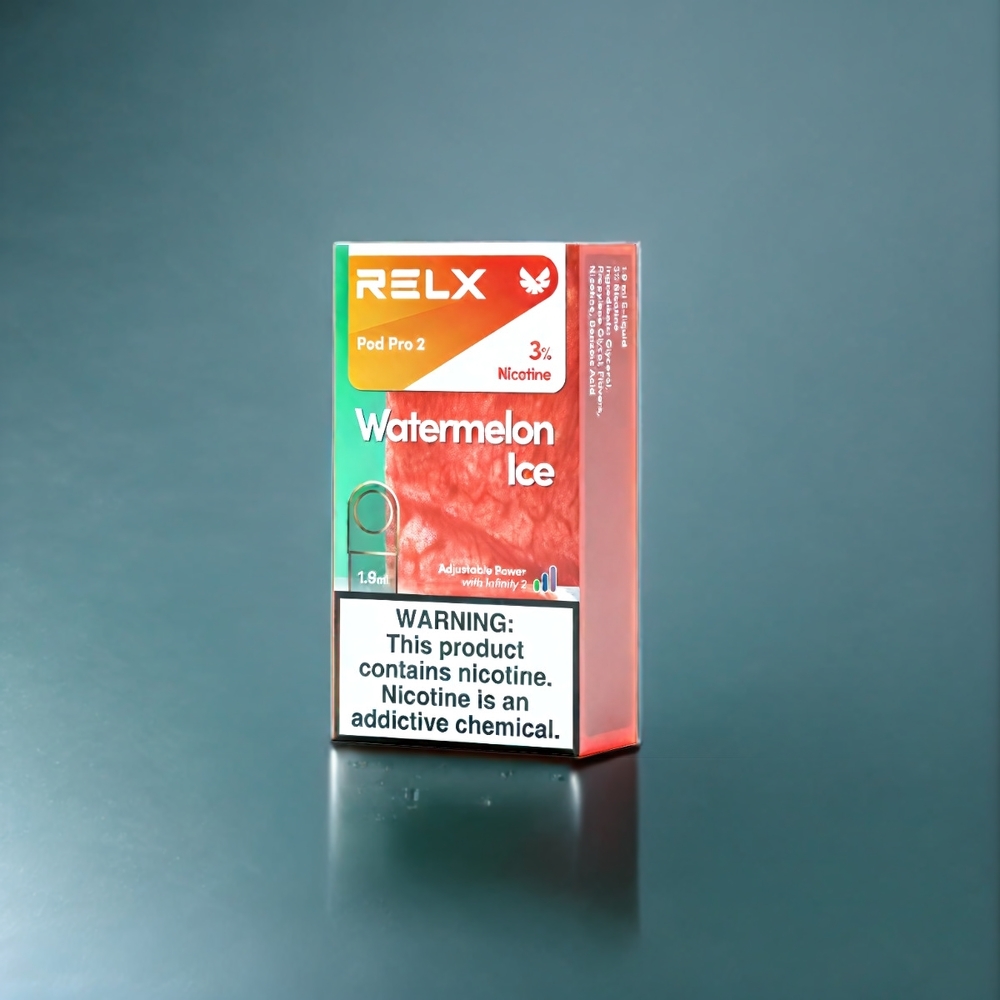 RELX Pod Pro 2 Belgique Grossiste Pods Pastèque Glacée 19ml/5/600 Puffs Boost Mode 8W 3 Pods/Pack