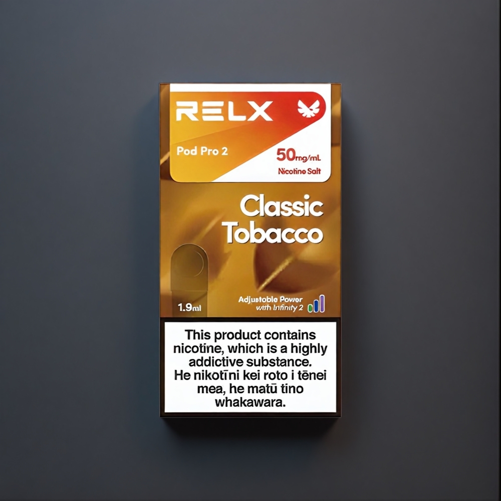 RELX Pod Pro 2 Belgique Grossiste Tabac Classique 19ml 5 3 pods/pack Boost Mode (8W)