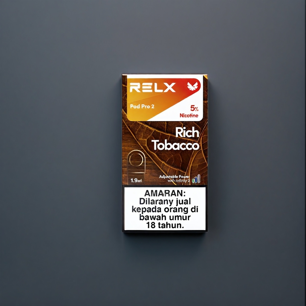 RELX Pod Pro 2 Belgique Grossiste Tabac Riche 5 600 Puffs 19ml 2 Pods/Pack Boost Mode (8W)