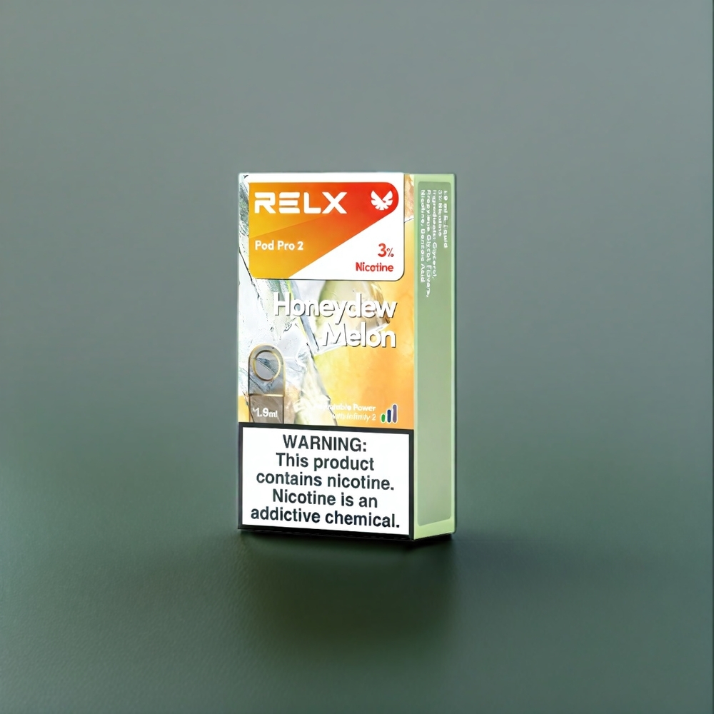 RELX Pod Pro 2 Vape Melon Miel Belgique Grossiste 5 600 puffs Boost Mode (8W)