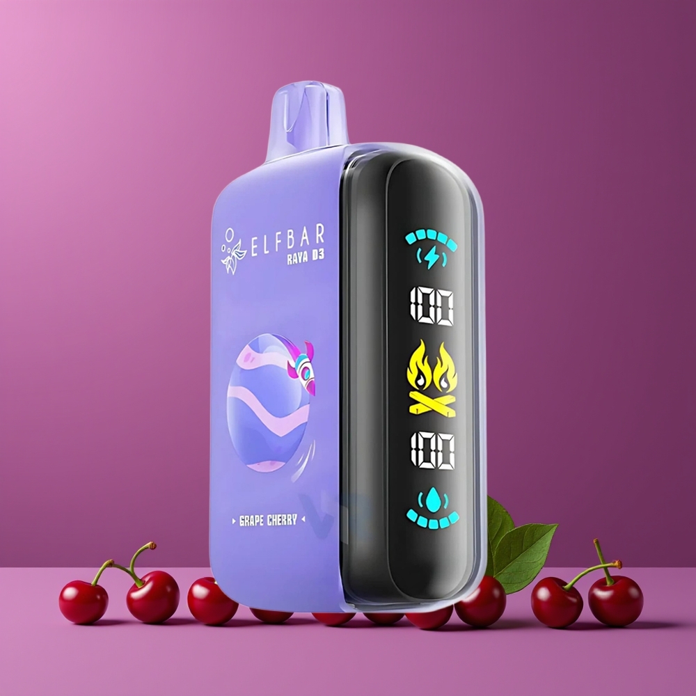 Raisin Cerise ELF BAR RAYA D3 25000 Puffs Belgique Grossiste 23ml Type-C
