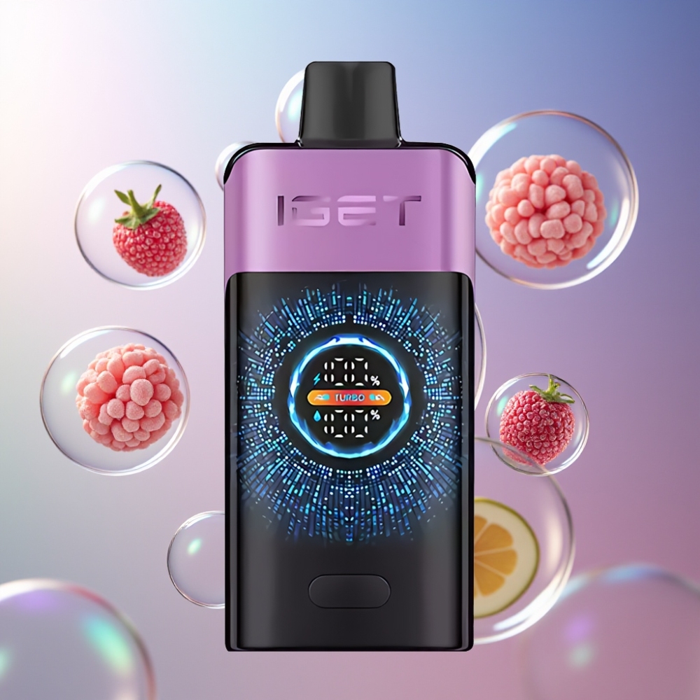 Raisin Chupa Chups IGET ONE 12000 Puffs Belgique Grossiste 2700 mAh Écran Courbé