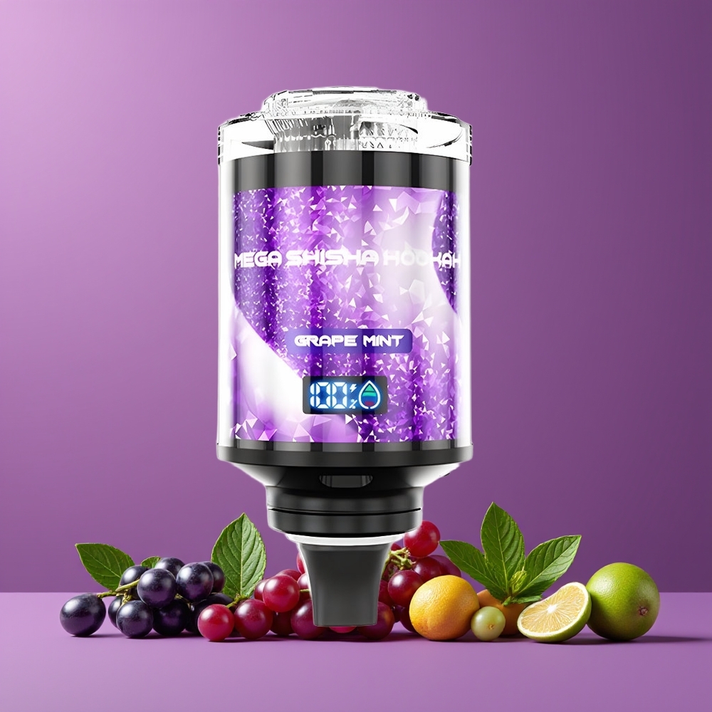 Raisin Menthe JNR Mega Shisha Hookah 100K 2200mAh Belgique Grossiste Smart Screen Airflow Adjustable
