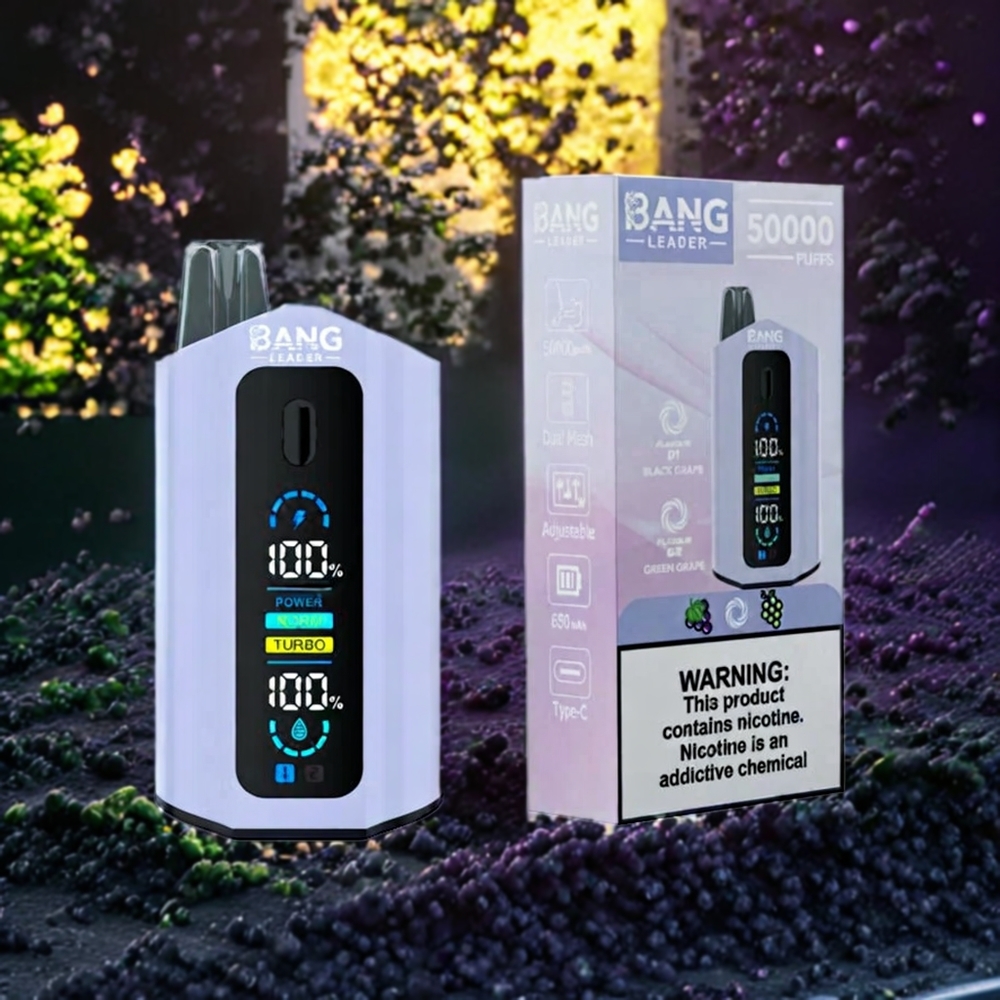 Raisin Noir Raisin Vert Bang Leader 50000 Puffs Belgique Grossiste 2-en-1 13400mAh