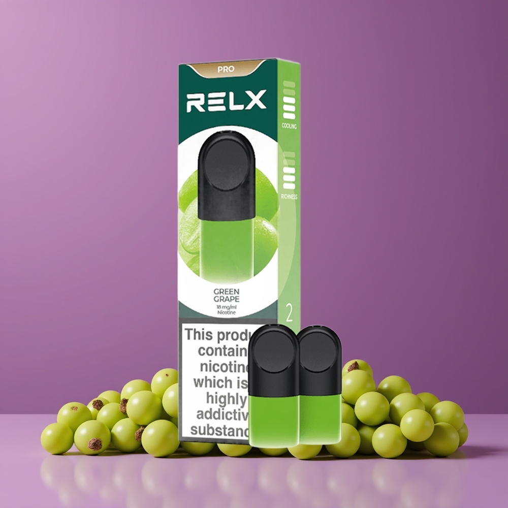 Raisin Vert RELX Pod Pro 19 ml Belgique Grossiste Expérience Douce et Résistance Optimisée