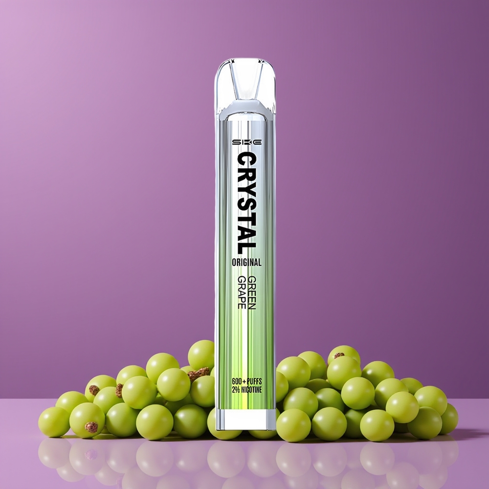 Raisin Vert SKE Crystal Bar 600 Puffs Belgique Grossiste 20ml 2 Nicotine