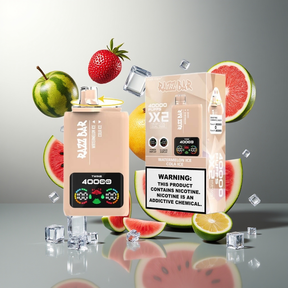 Razz Bar 40000 Puffs Belgique Grossiste Pastèque Glacée  Cola Glacée 10Ω 2 650mAh