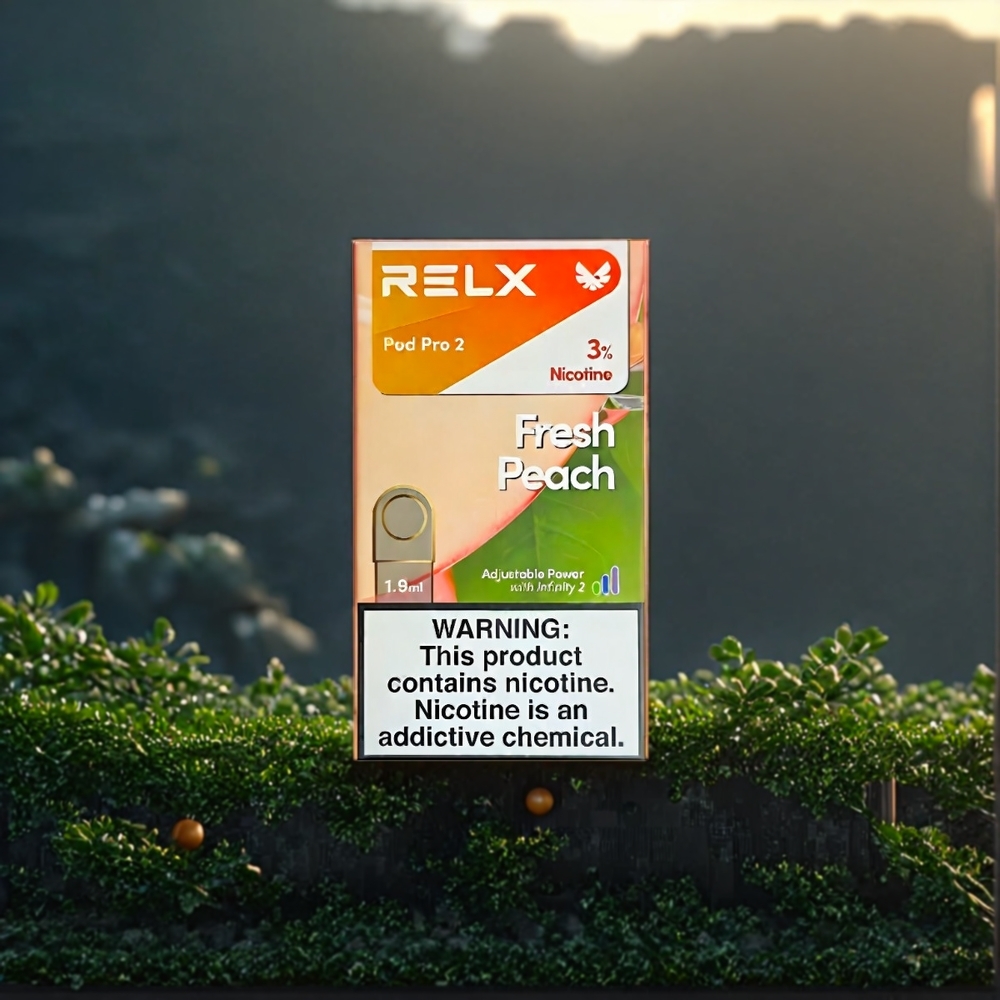 Relx Pod Pro 2 Belgique Grossiste - Pêche Fraîche - 5 Nicotine 600 Puffs 3 Modes (55W/65W/8W)