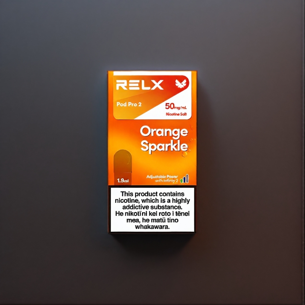 Relx Pod Pro 2 Belgique Grossiste 5 600 Puffs Éclat Orange 3 Modes (Eco 55W Smooth 65W Boost 8W)