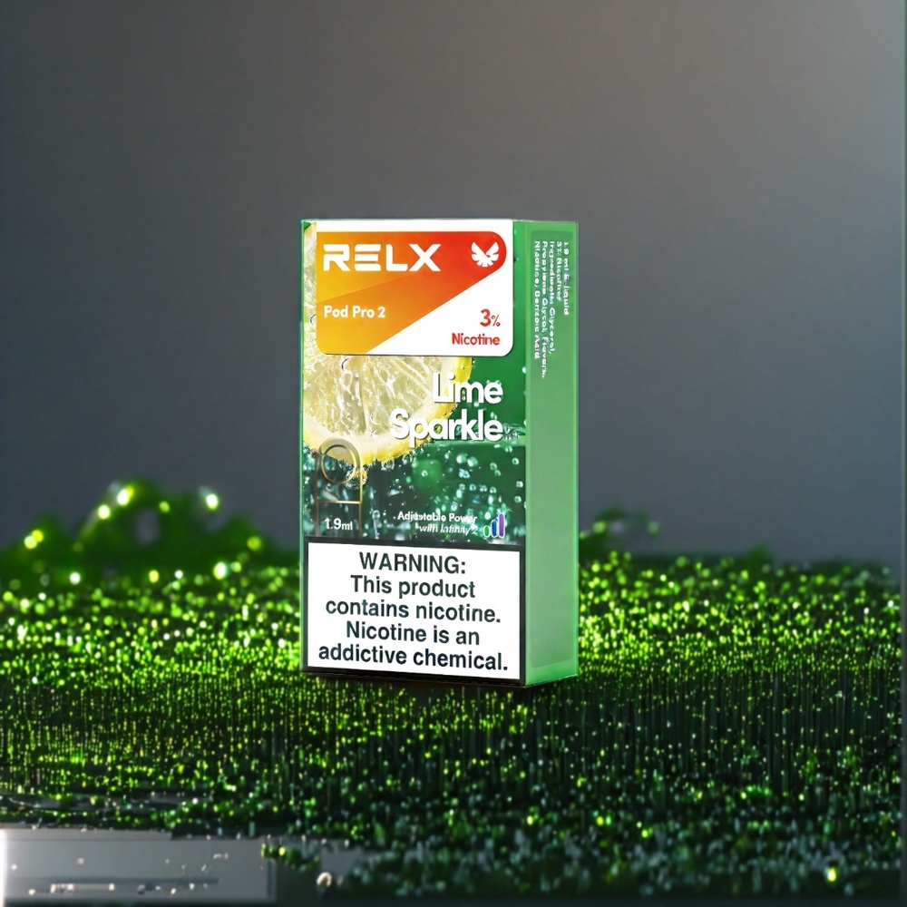 Relx Pod Pro 2 Belgique Grossiste Lime Étincelle 5 Nicotine 600 Puffs 3 Modes (55W 65W 8W)