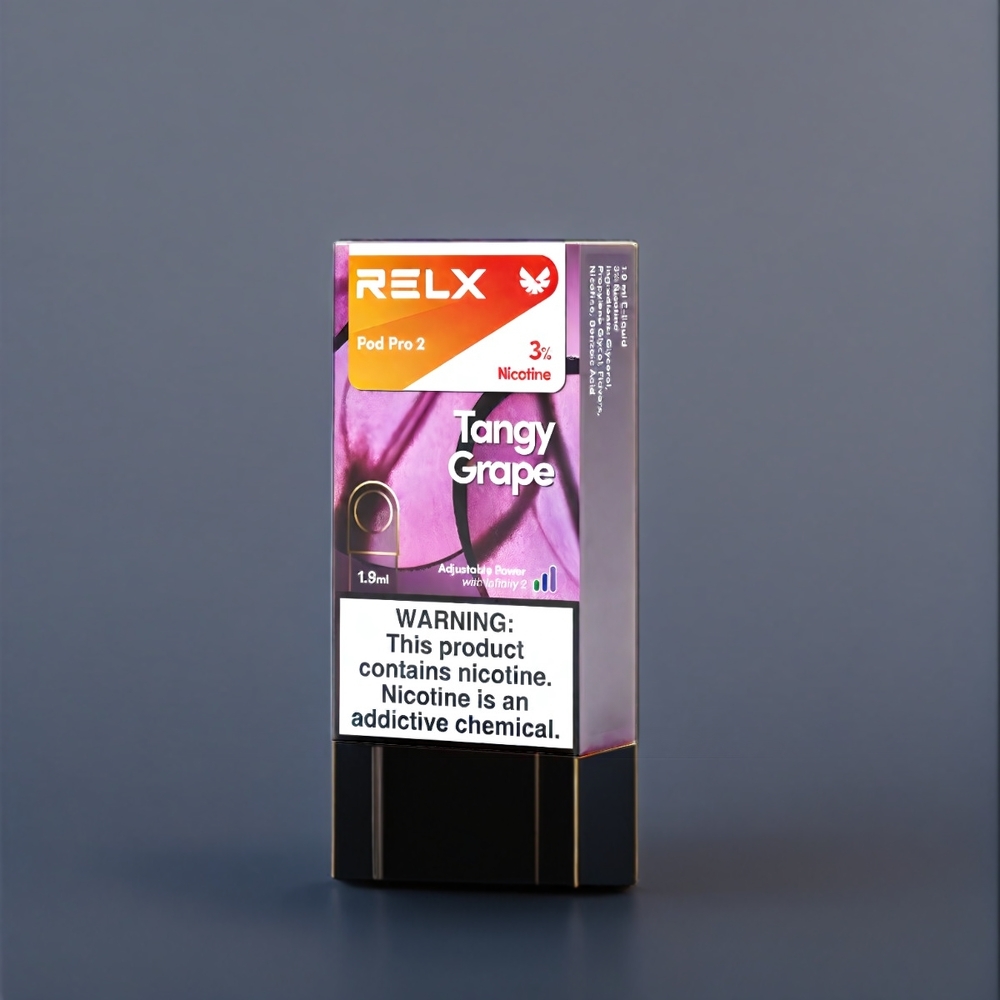 Relx Pod Pro 2 Vape Raisin Acidulé Belgique Grossiste - 5 Nicotine 600 Puffs 3 Modes dÉconomie/Lisse/Boost
