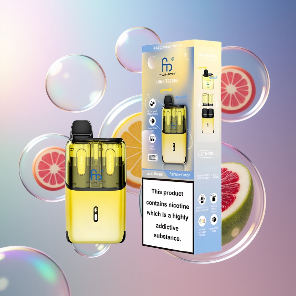 Rêve Lucide  Bonbon Arc-en-Ciel Fumot Ultra T32000 32000 Puffs 24ml Belgique Grossiste Type-C