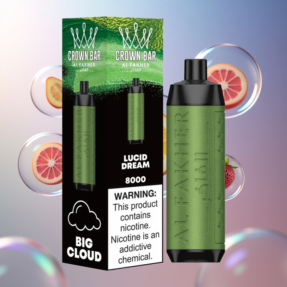 Rêve Lucide Al Fakher Crown Bar 8000 18ml Belgique Grossiste 600mAh USB-C
