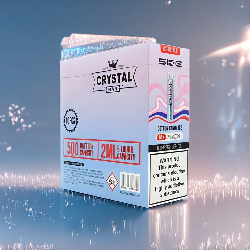 SKE Crystal BAR 600 Barbe à Papa Glacée Belgique Grossiste 600 Puffs 20ml