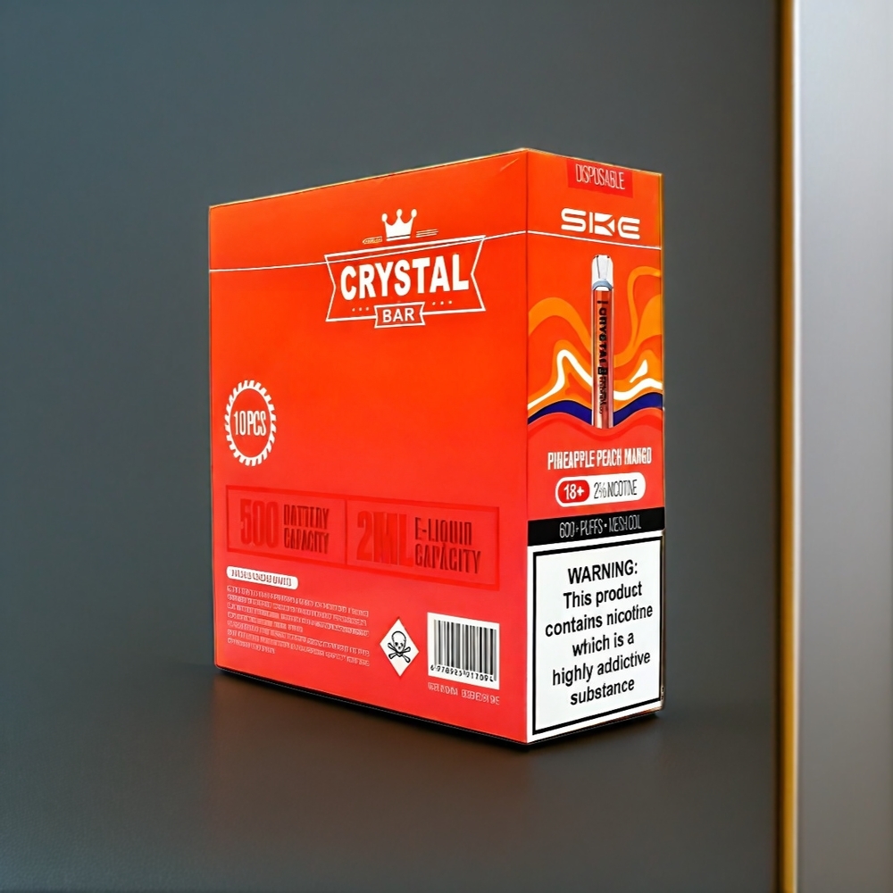 SKE Crystal BAR 600 Vape Ananas Pêche Mangue Belgique Grossiste 0 500mAh