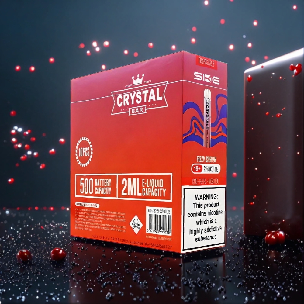 SKE Crystal BAR 600 Vape Cerise Pétillante Belgique Grossiste 2 600 Puffs