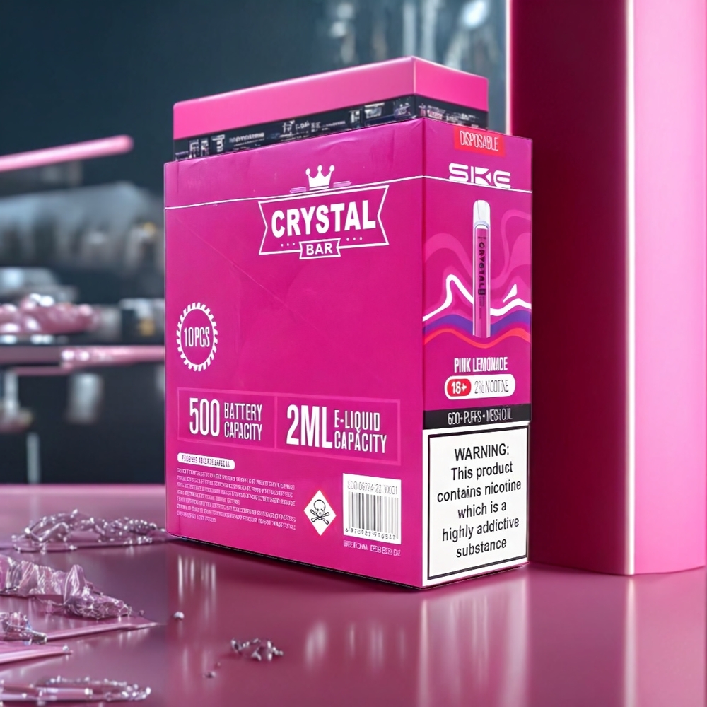 SKE Crystal BAR 600 Vape Citronnade Rose Belgique Grossiste 20ml 600 Puffs