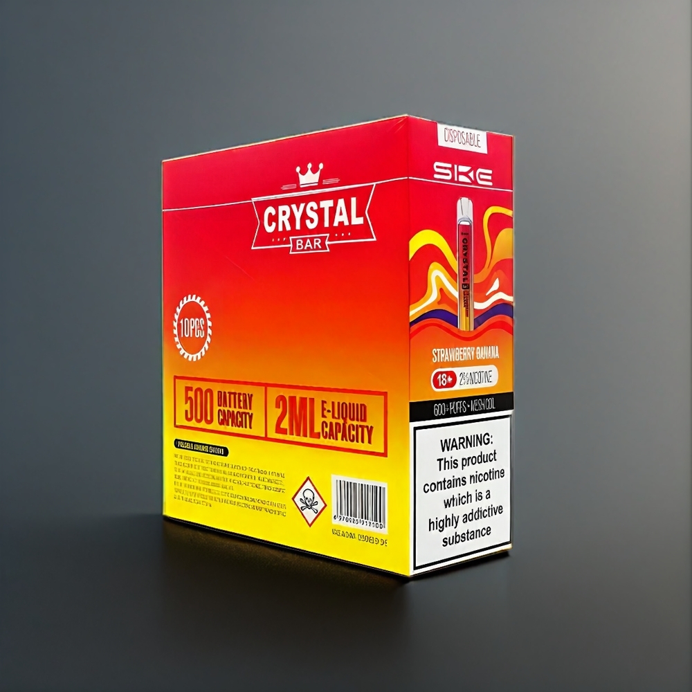 SKE Crystal BAR 600 Vape Fraise Banane Belgique Grossiste 0 600 Puffs