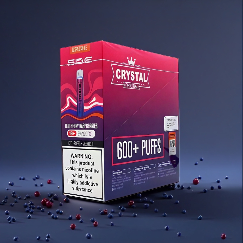 SKE Crystal BAR 600 Vape Myrtille Framboises Belgique Grossiste 0 600 Puffs