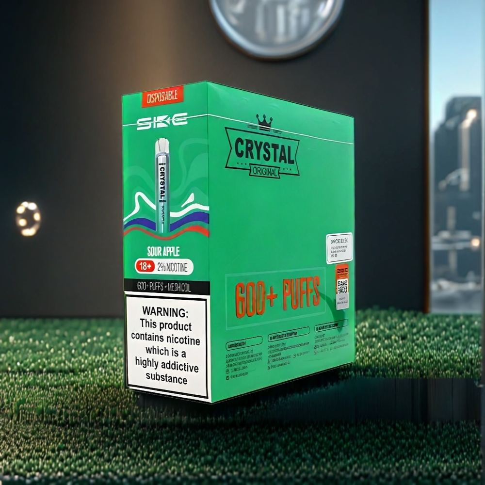 SKE Crystal BAR 600 Vape Pomme Verte Belgique Grossiste 0 600 Puffs