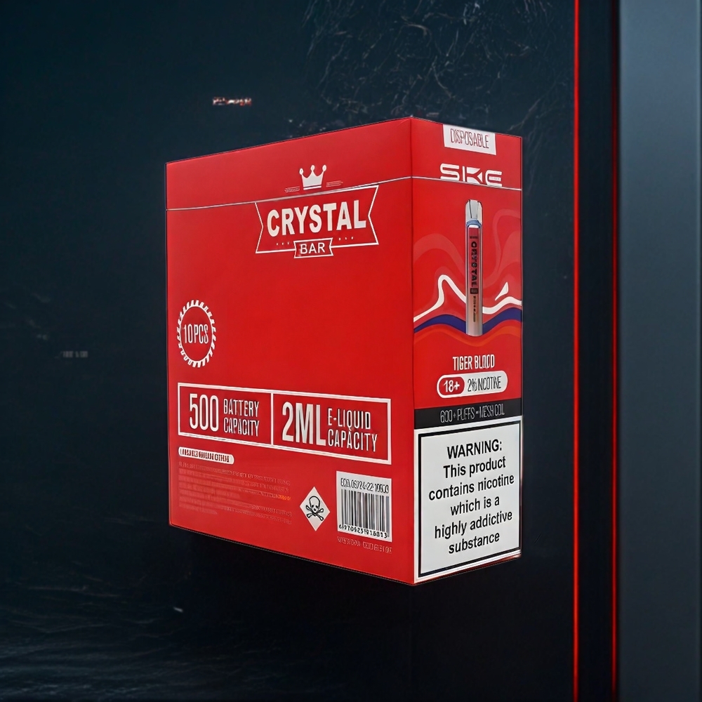 SKE Crystal BAR 600 Vape Sang du Tigre Belgique Grossiste 600 Puffs 20ml
